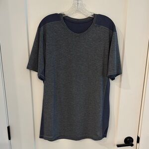Lululemon Athletica Gray and Blue Short Sleeve Tees